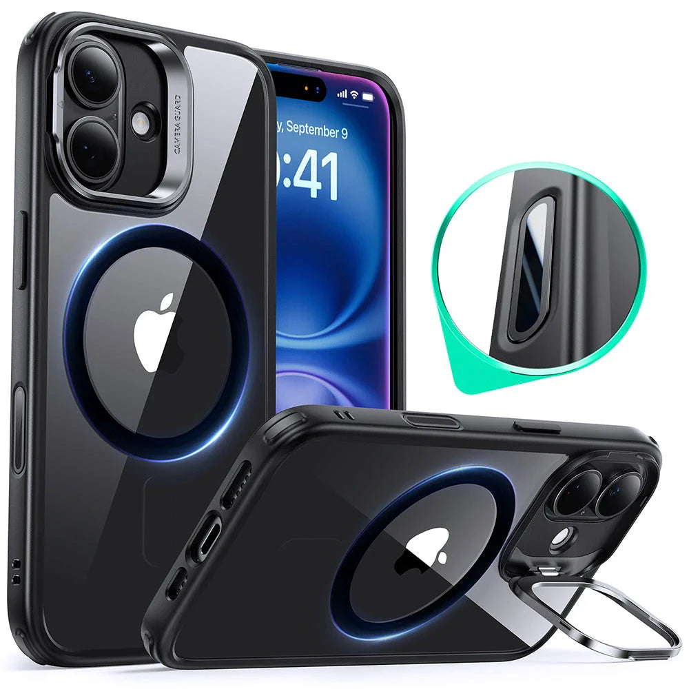 Classic Hybrid Serisi Standlı Kılıf - iPhone 16 Plus