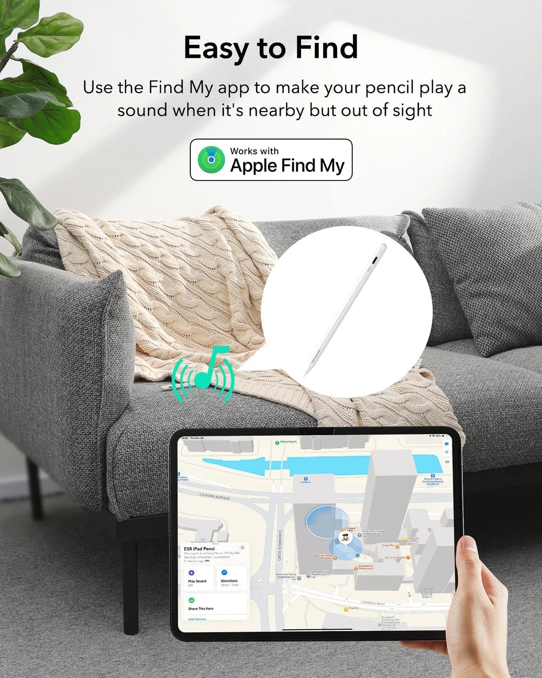 Geo Apple Find My Destekli iPad Pencil