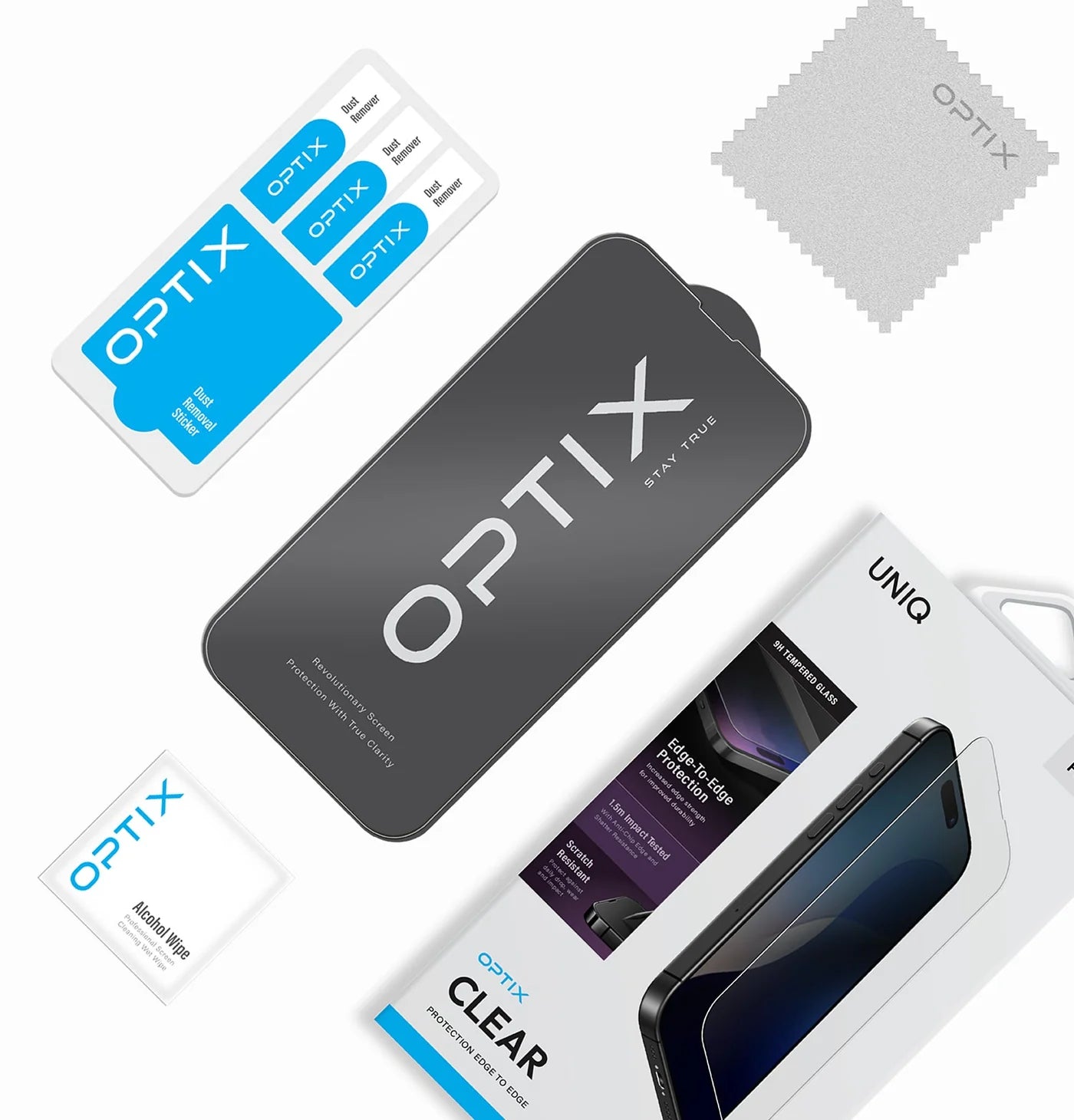 Optik Clear Çerçevesiz Ekran Koruyucu - iPhone 16