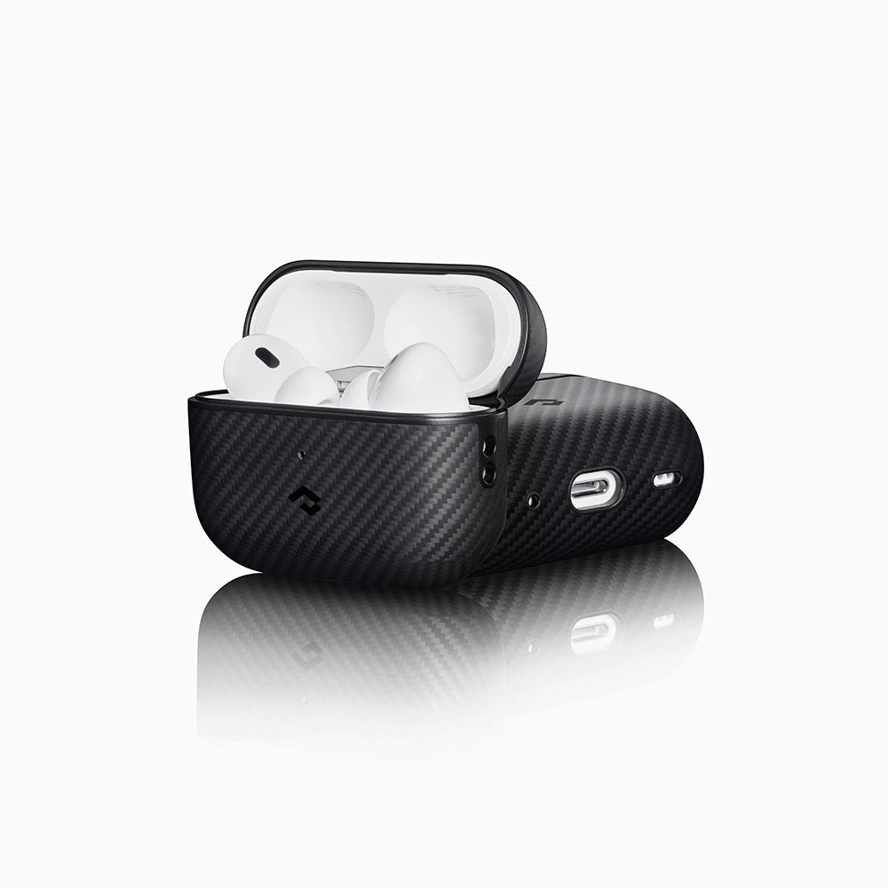600D Aramid Fiber Classic Black-Grey Twill Serisi Kılıf- AirPods Pro 2