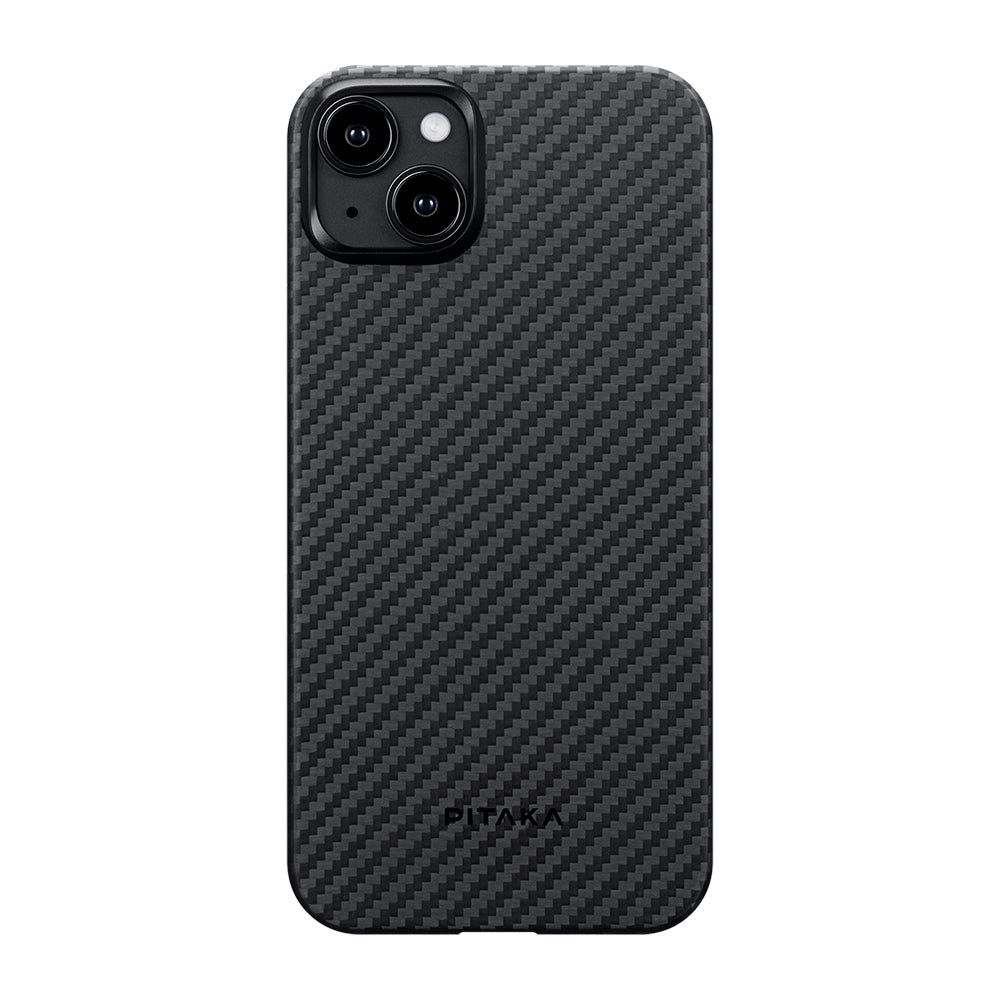 Tactile Woven 600D Classic Black-Grey Twill Serisi Kılıf - iPhone 15 Plus