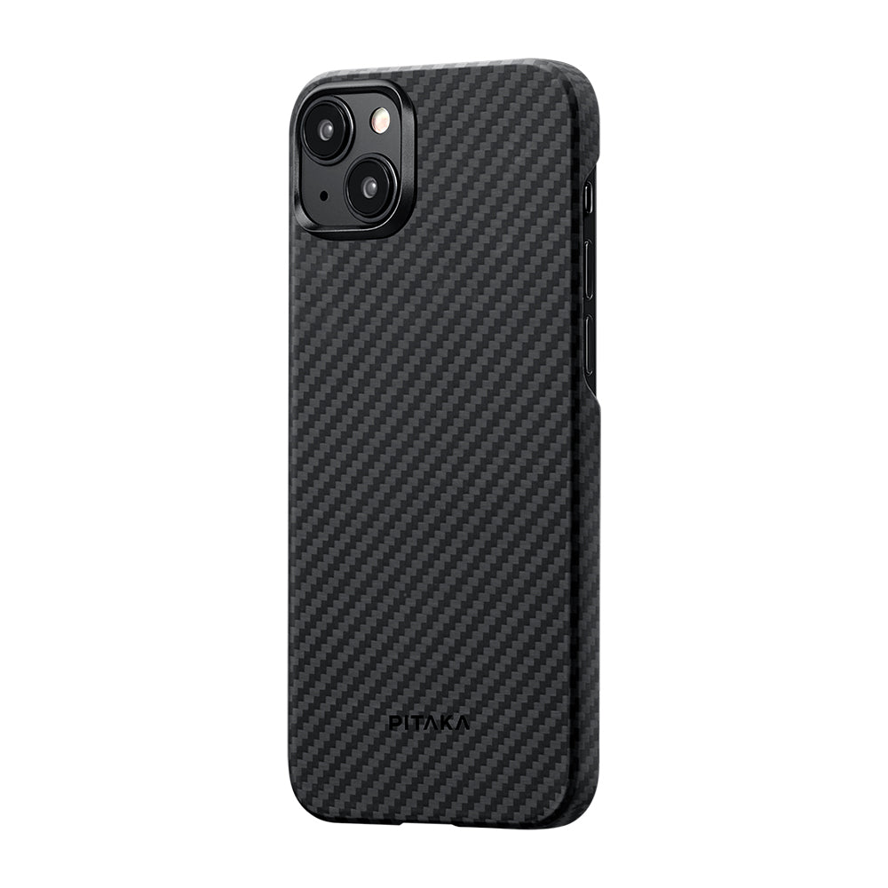 Tactile Woven 600D Classic Black-Grey Twill Serisi Kılıf - iPhone 15 Plus