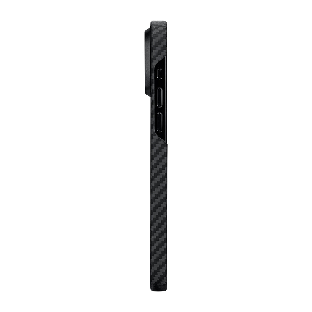 Tactile Woven 600D Classic Black-Grey Twill Serisi Kılıf - iPhone 15 Plus