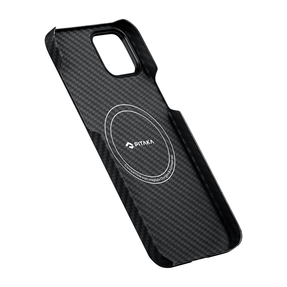 Tactile Woven 600D Classic Black-Grey Twill Serisi Kılıf - iPhone 15 Plus