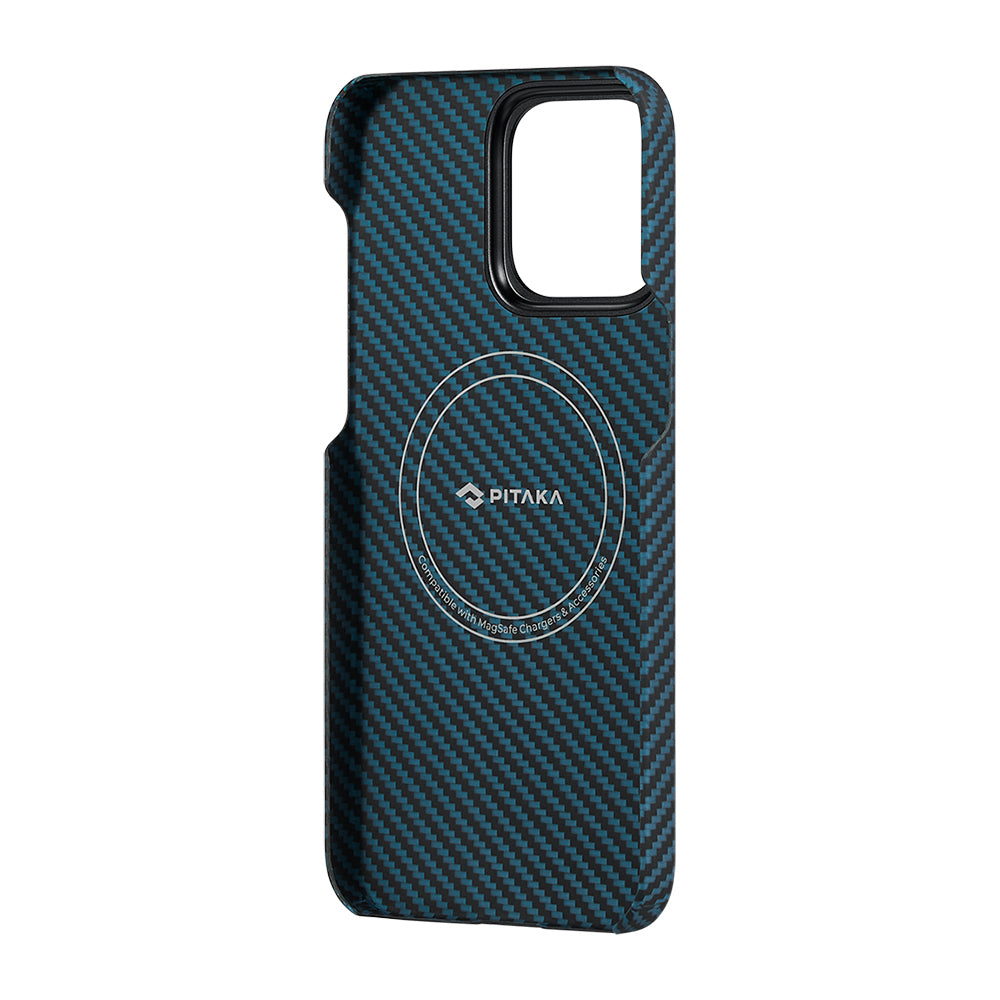 Ultra-Slim Classic Black-Blue Twill Serisi Kılıf - iPhone 15 Pro