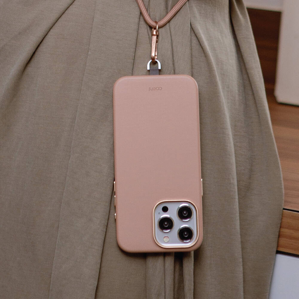 Muse Serisi Vegan Deri Boyun Askı İpli Kılıf Seti - iPhone 15 Pro