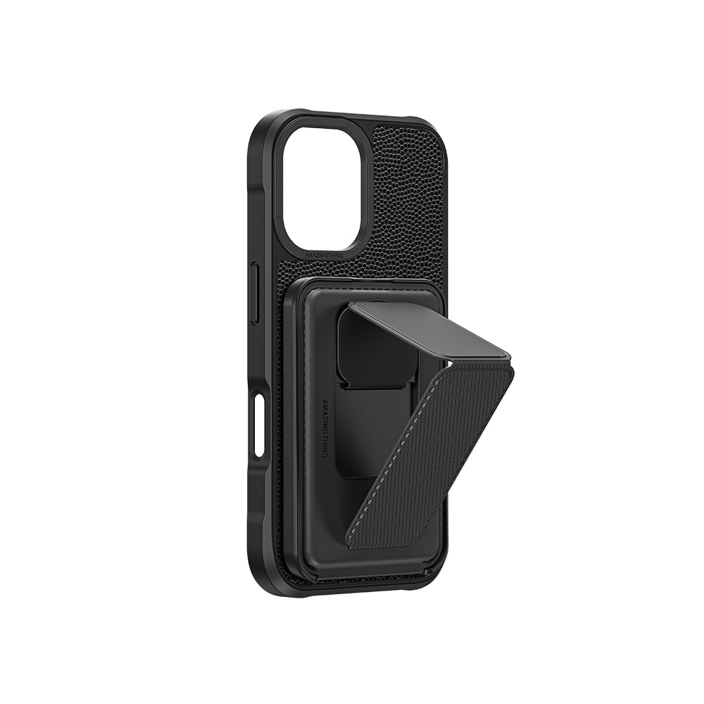 Glamour Luxe Standlı Kartlıklı Kılıf Seti - iPhone 16