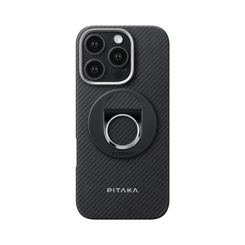 Grip 3 Standlı 600D Ultra-Slim Classic Serisi Black-Grey Twill Set - iPhone 16 Pro