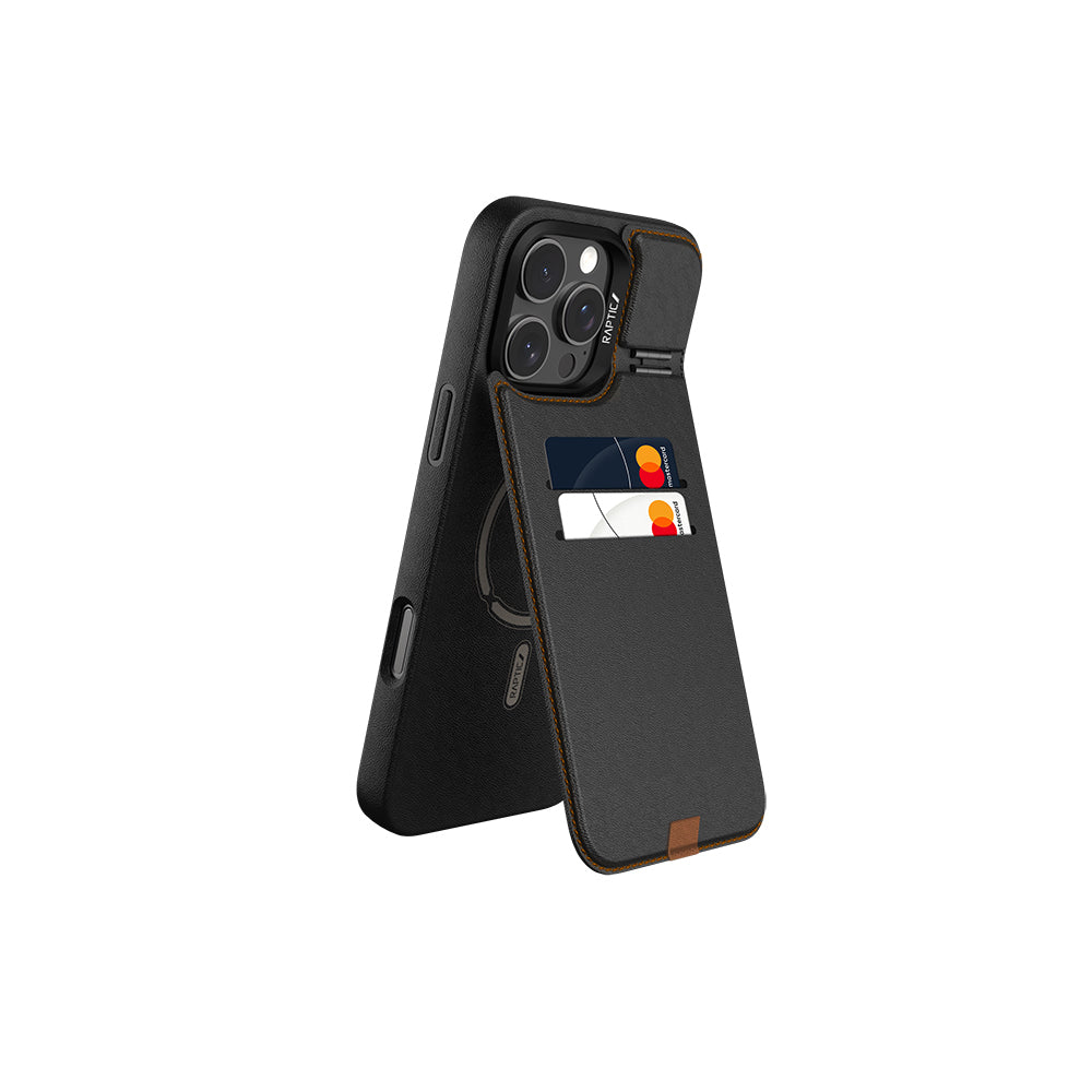Wallet Deri Kartlıklı Standlı Serisi Kılıf - iPhone 16 Pro Max