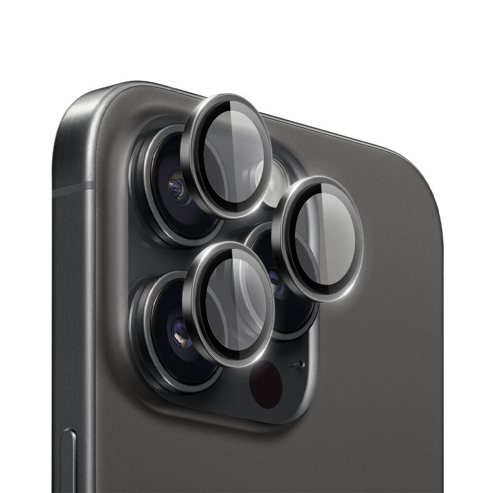 Carbon Sapphire Kamera Lens Koruyucu - iPhone 15 Pro / 15 Pro Max