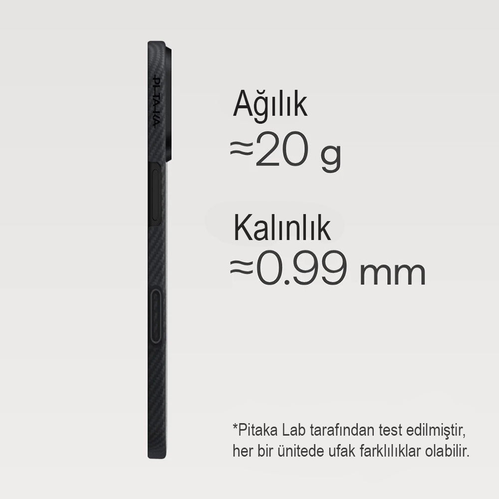 Ultra-Slim 1500D Classic Black-Grey Twill Serisi Kılıf - iPhone 17