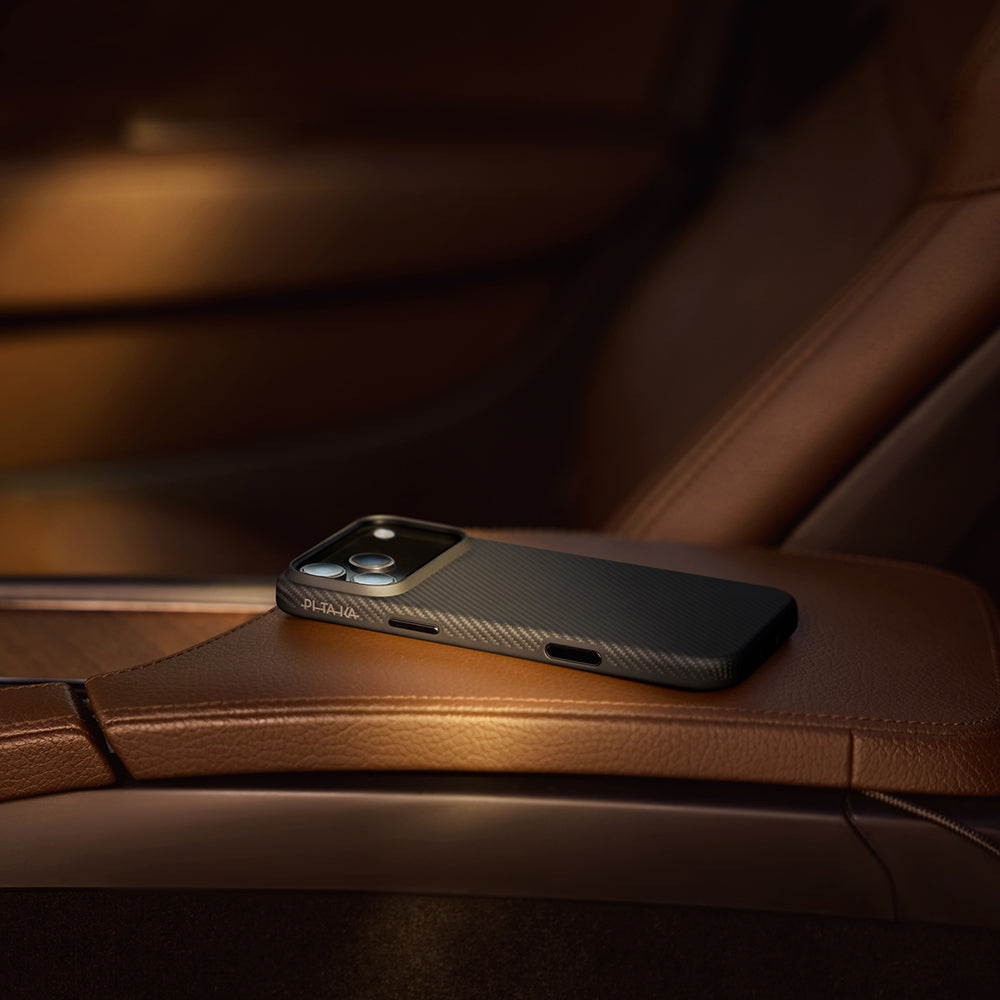 Military-Grade 1500D Classic Serisi Black-Grey Twill Serisi Kılıf - iPhone 17 Pro
