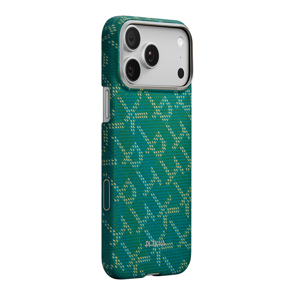 Tactile Woven Monogram Serisi Aramid Fiber Kılıf - iPhone 17 Pro