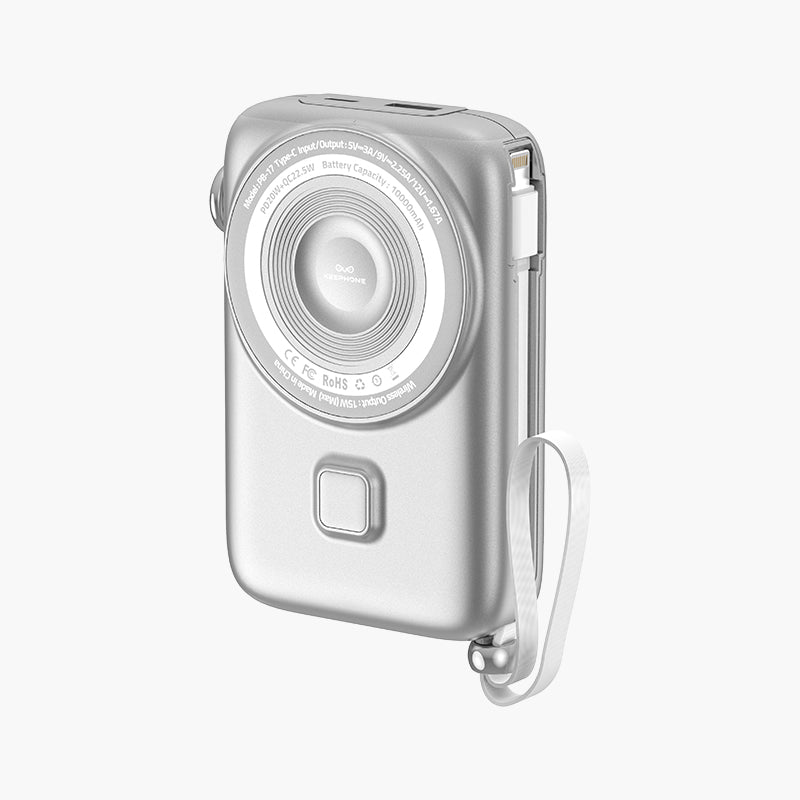 Rapid 10.000mAh Dahili Type-C Kablolu Magsafe Powerbank