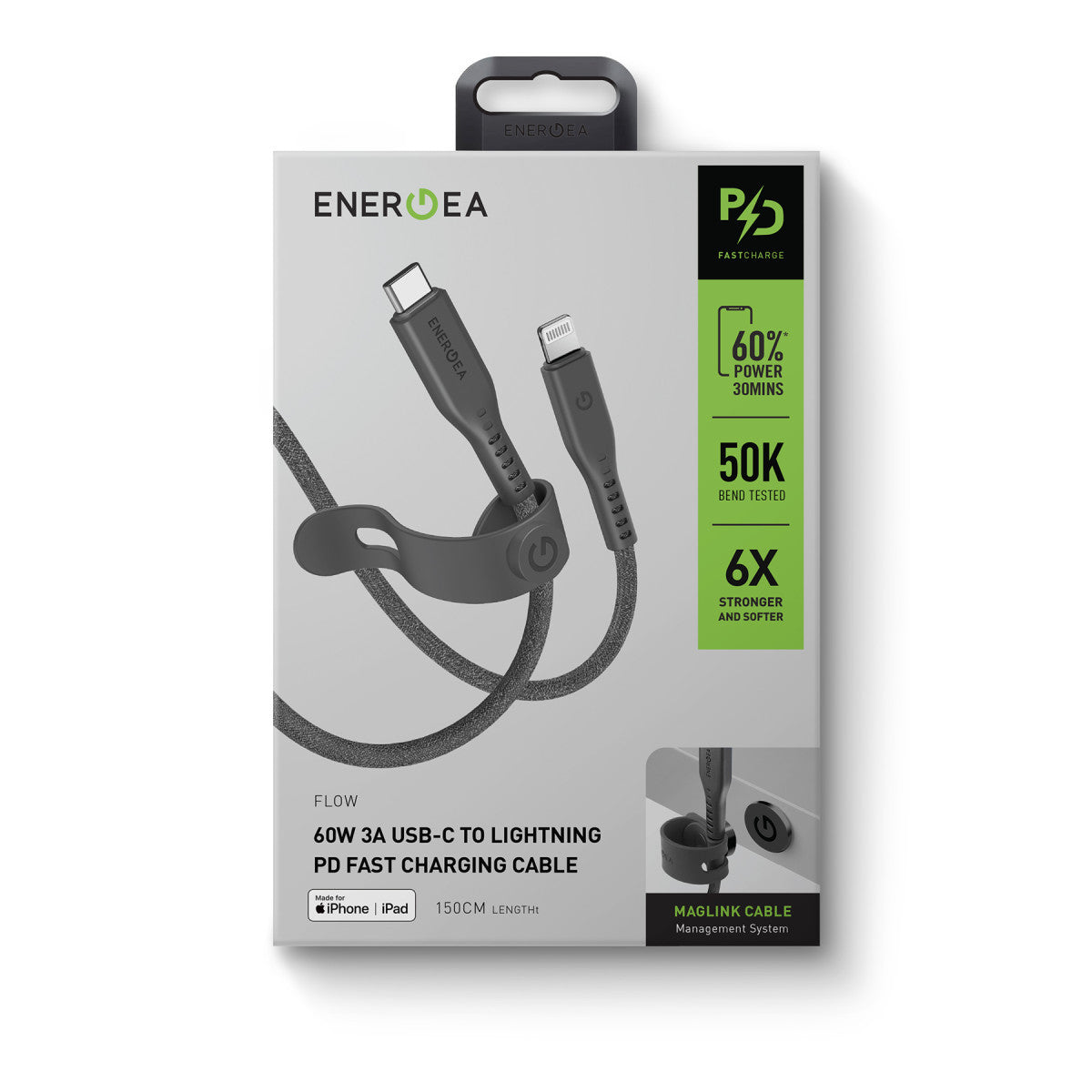 Flow 1.5M 60W Type-C to Lightning PD Kablo