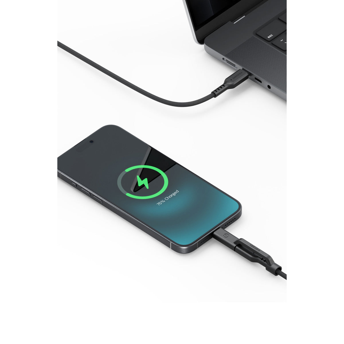 Flow Duo 2in1 1.5M 240W Type-C to Type-C ve Lightning PD Kablo