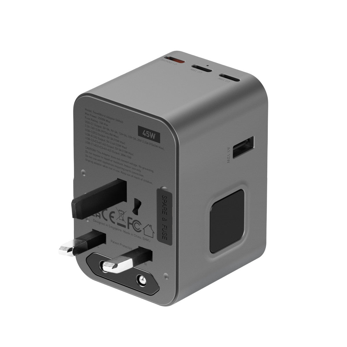 TravelWorld GaN45 Universal Dönüştürücü Şarj Adaptörü