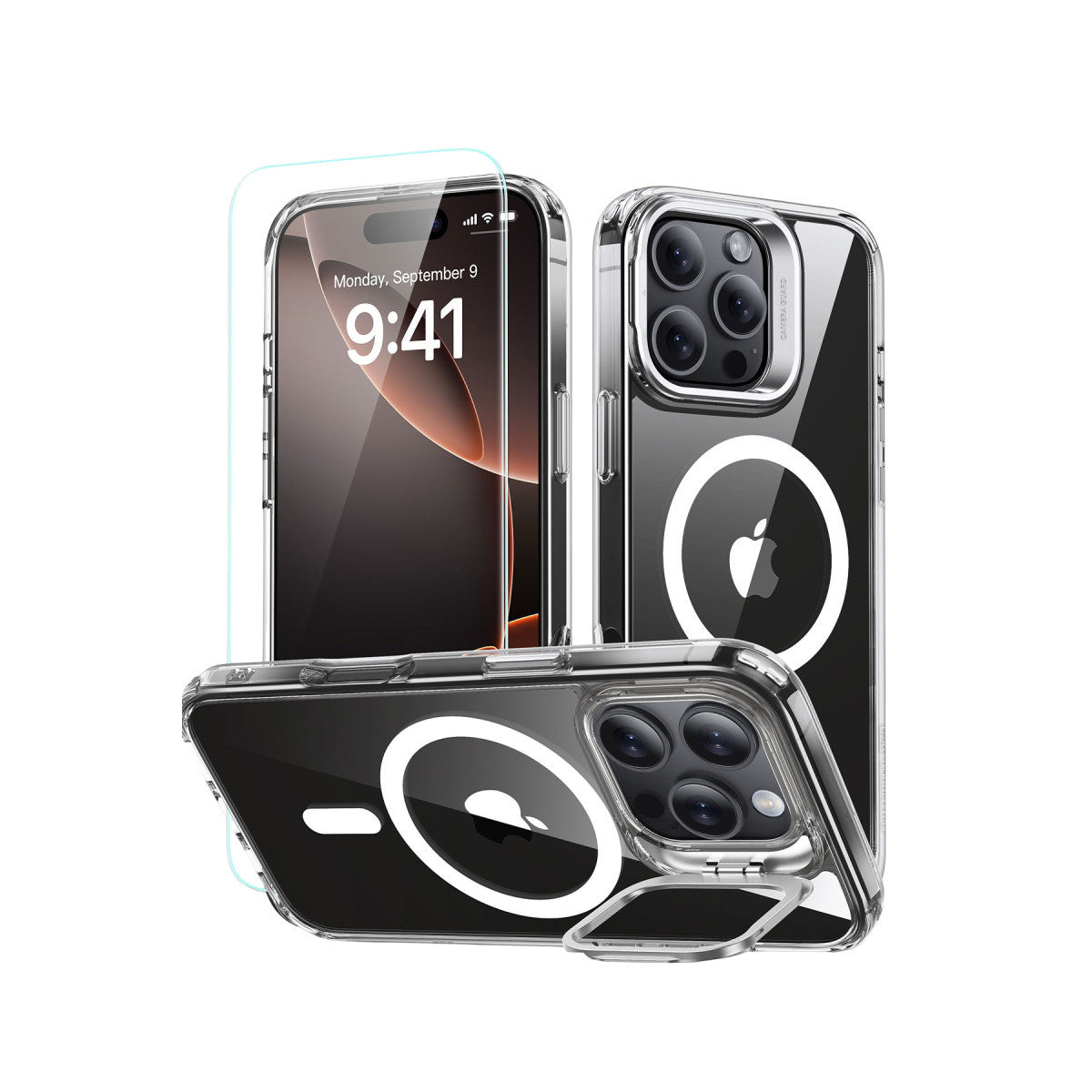Classic Hybrid Serisi Standlı Kılıf - iPhone 16 Pro