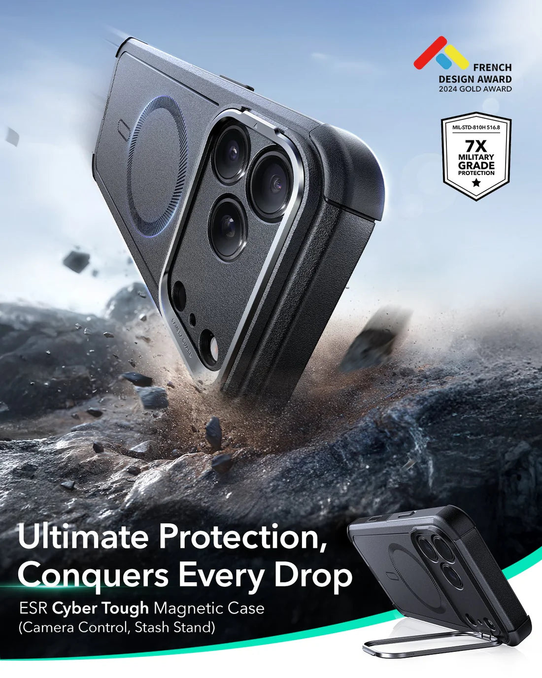 Cyber Tough Serisi Armor Kılıf - iPhone 17 Pro Max