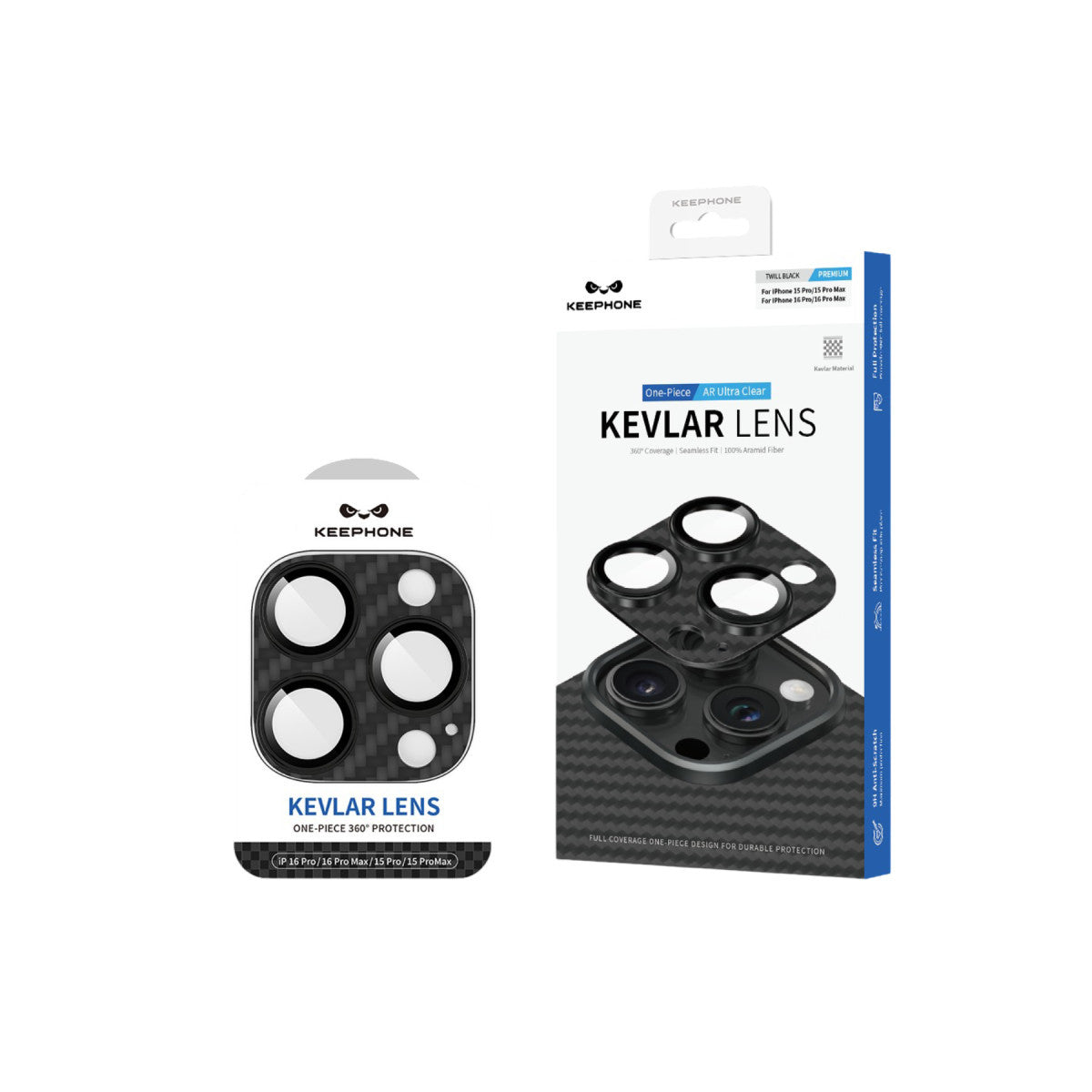 Kevlar Kamera Lens Koruyucu - iPhone 16 Pro / 16 Pro Max