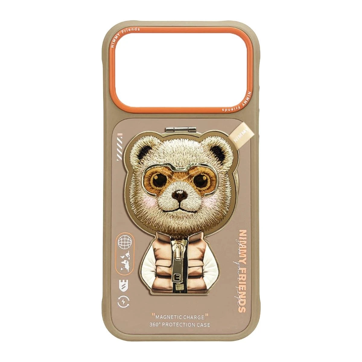 Brown Bear Serisi Popsoket Kılıf - iPhone 17 Pro