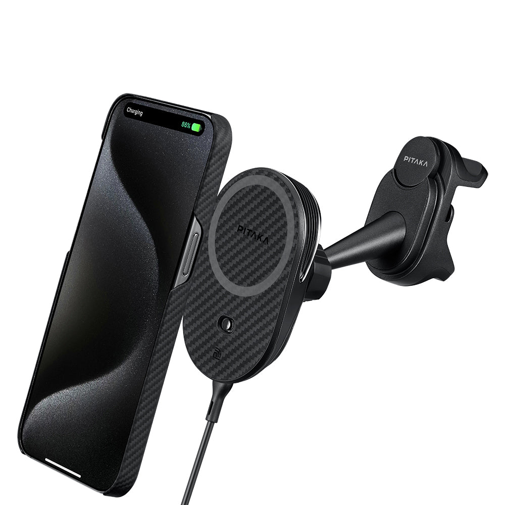 MagEZ Pro 2 Tesla Model Y / Model 3 Uyumlu Qi2 Aramid Fiber Araç Telefon Tutucu