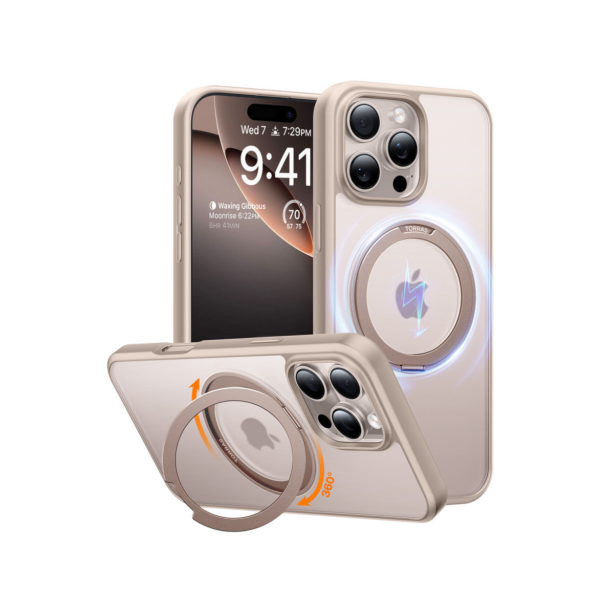 Ostand Pro Spin Serisi Kılıf - iPhone 16 Pro