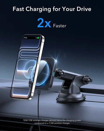 HaloLock Qi2 15W Vantuzlu Araç İçi Telefon Tutucu