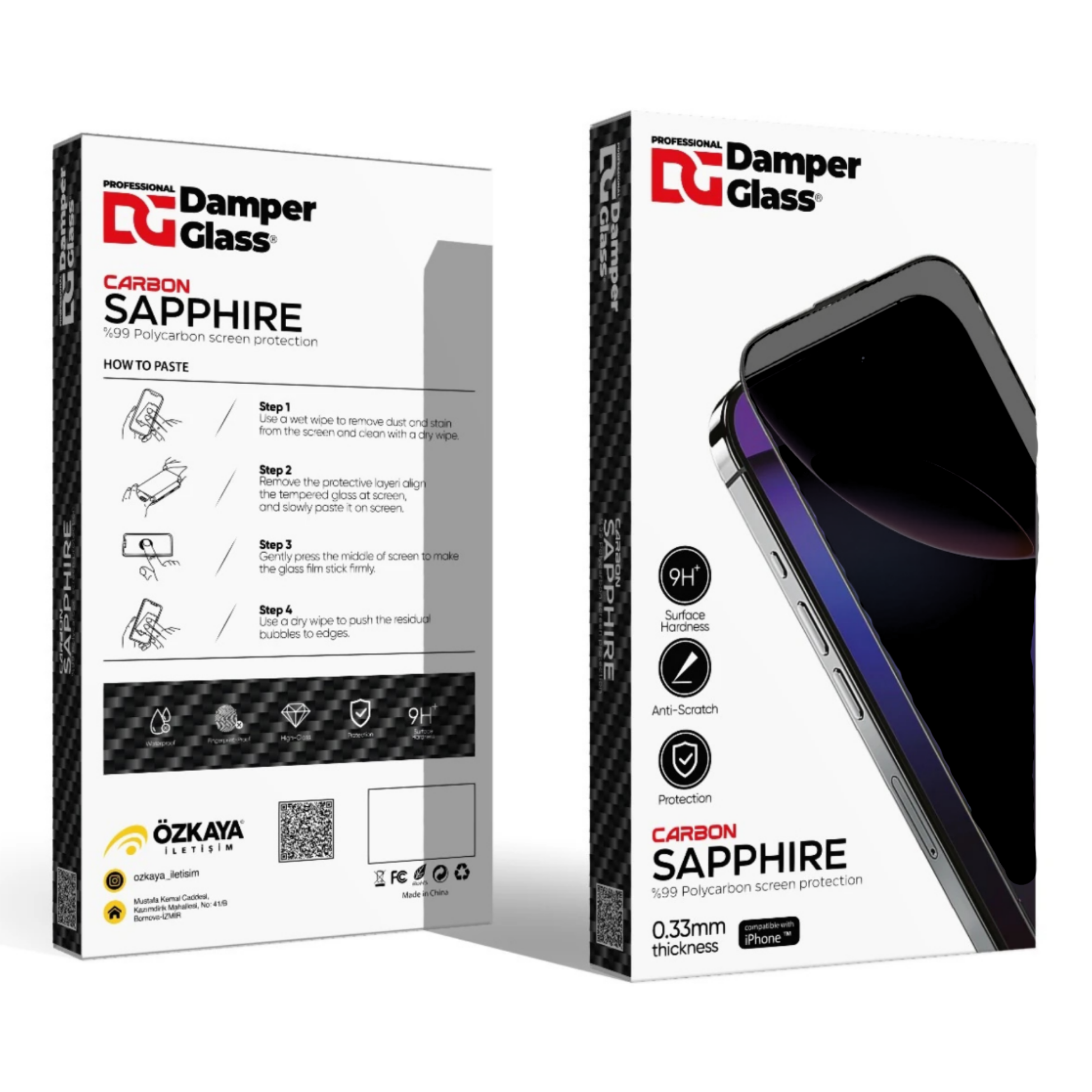 Carbon Sapphire Privacy Ekran Koruyucu - iPhone 15