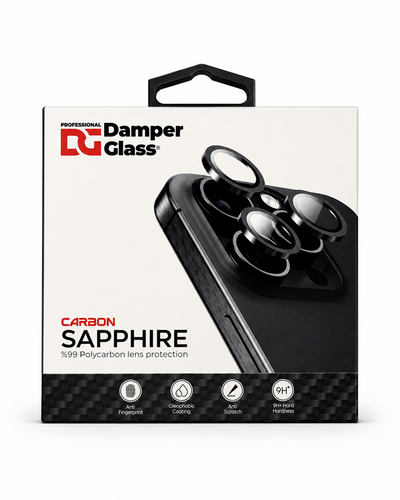 Carbon Sapphire Kamera Lens Koruyucu - iPhone 17