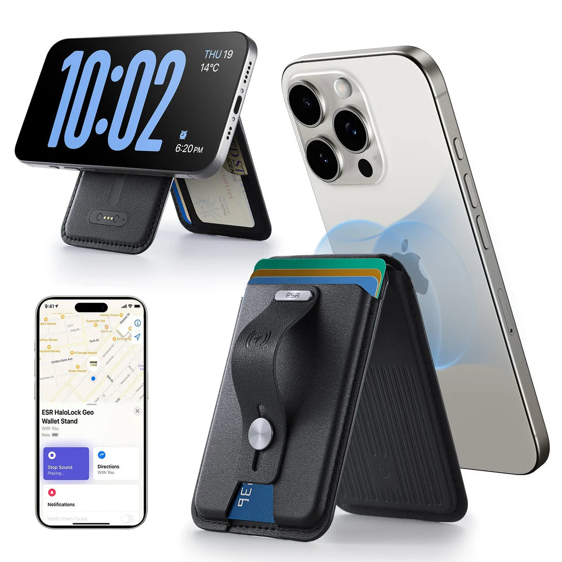 Geo HaloLock Apple Find My Destekli Magsafe Kartlık