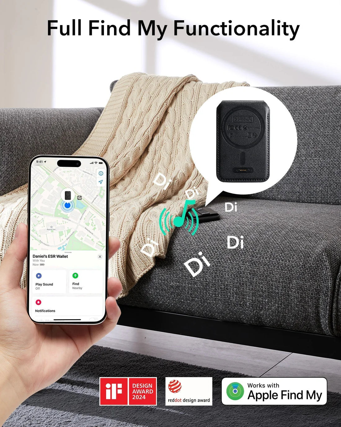 Geo HaloLock Apple Find My Destekli Magsafe Kartlık