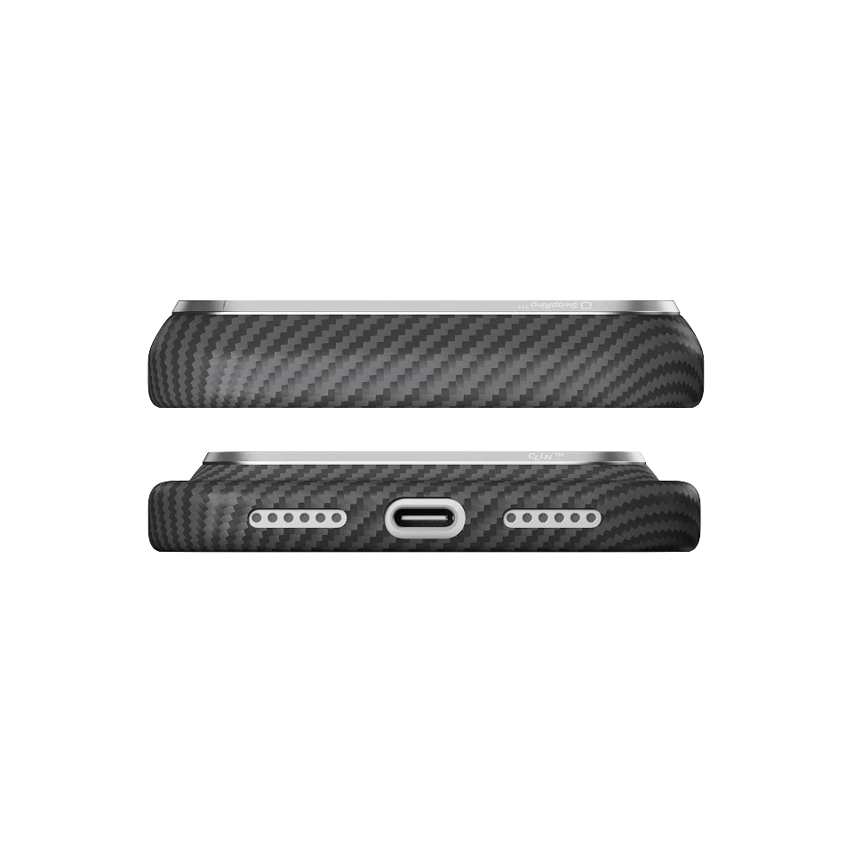 Ultra-Slim 1500D Classic Black-Grey Twill Serisi Kılıf - iPhone 18 Pro