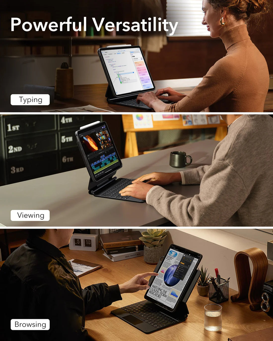 Rebound 360 Manyetik Klavyeli Kılıf - iPad Pro 11'
