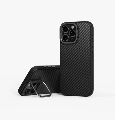 Keva Max Aramid Fiber Entegre Standlı Kılıf - iPhone 16 Pro