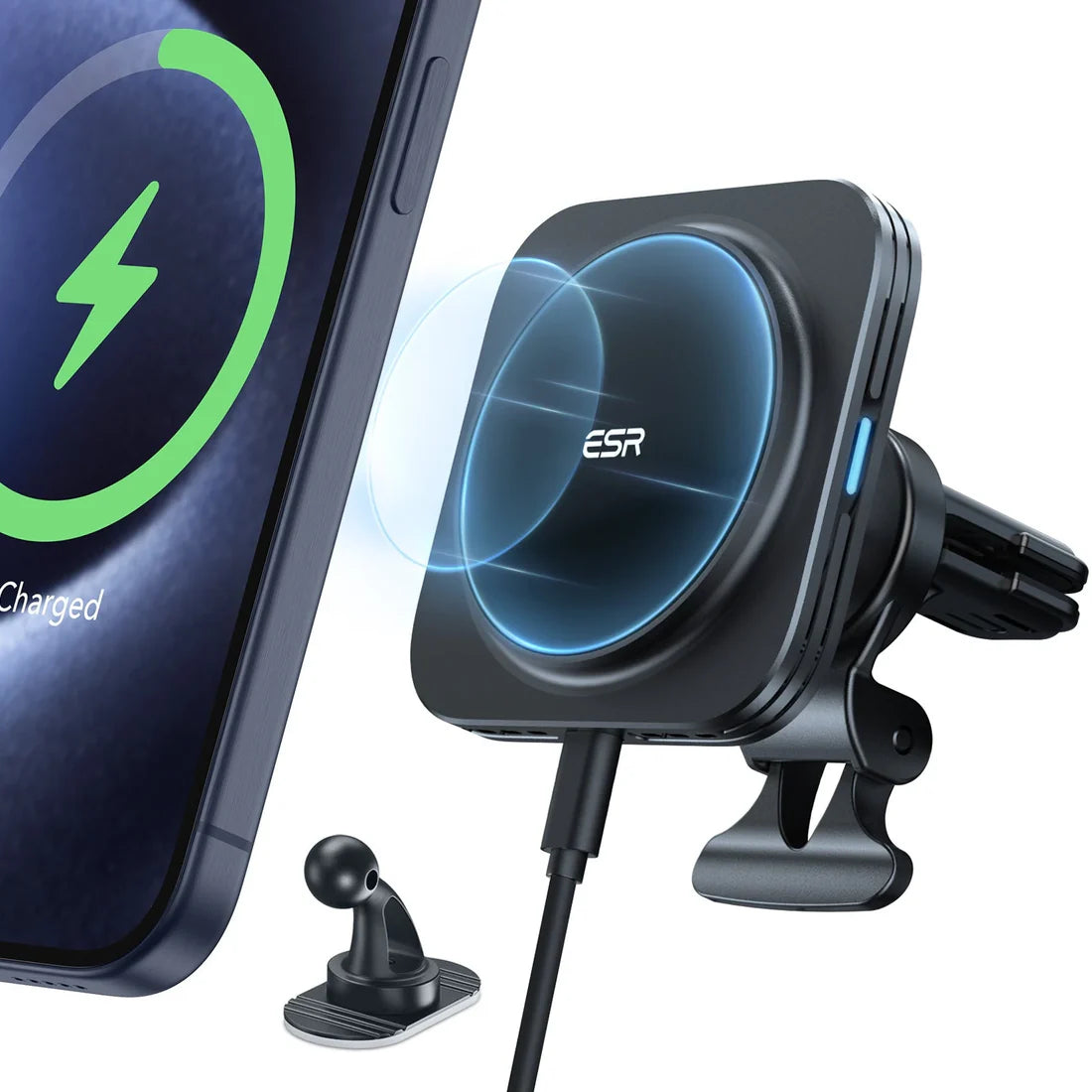 HaloLock Qi2 15W Araç İçi Telefon Tutucu