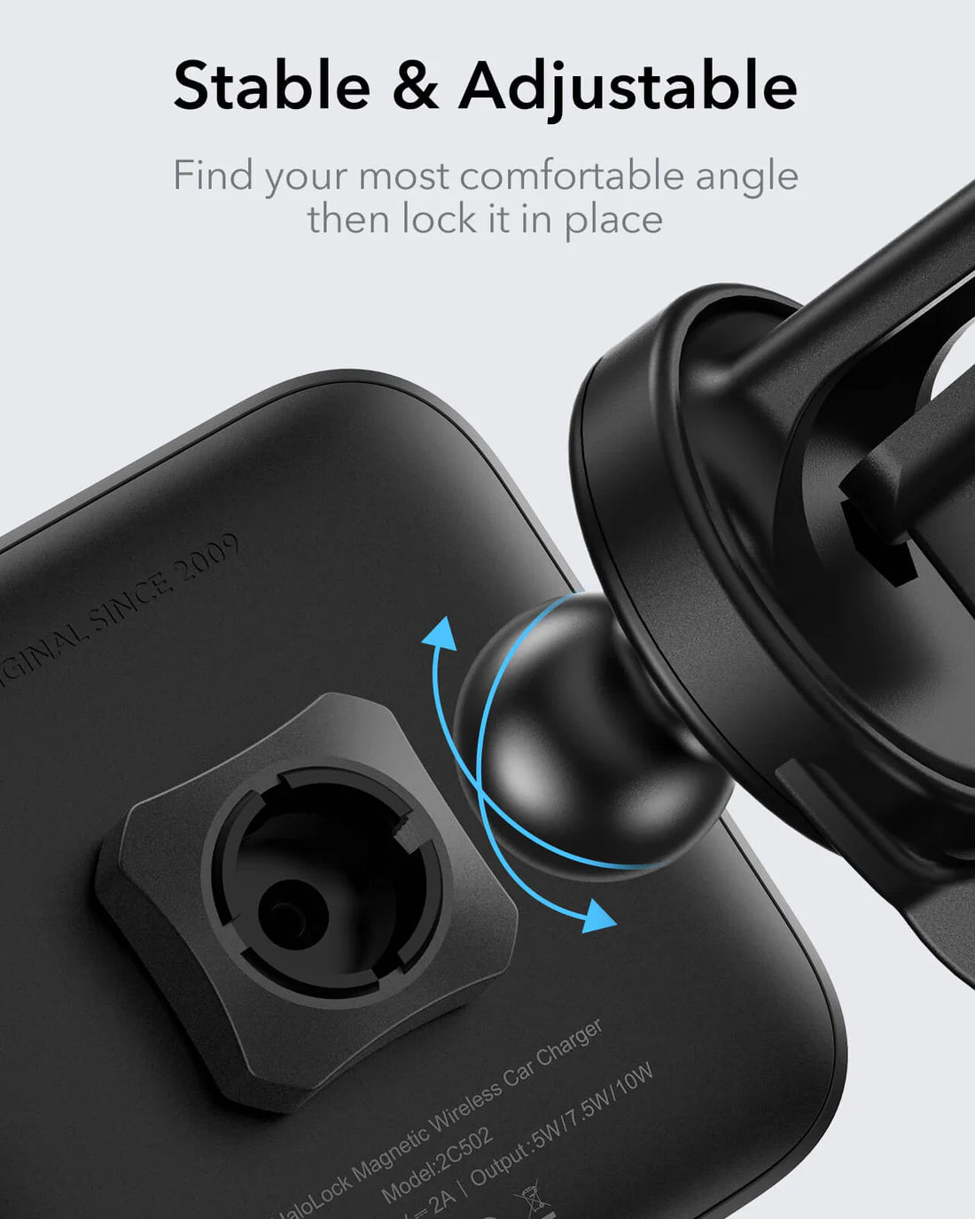 HaloLock Qi2 15W Araç İçi Telefon Tutucu