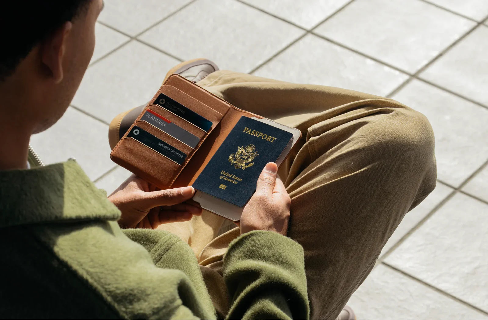 Belmont Apple Bul Özellikli Vegan Deri Pasaport Kılıfı