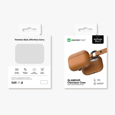 Glamour Classique Serisi Deri Tasarımlı Kılıf - AirPods Pro 3