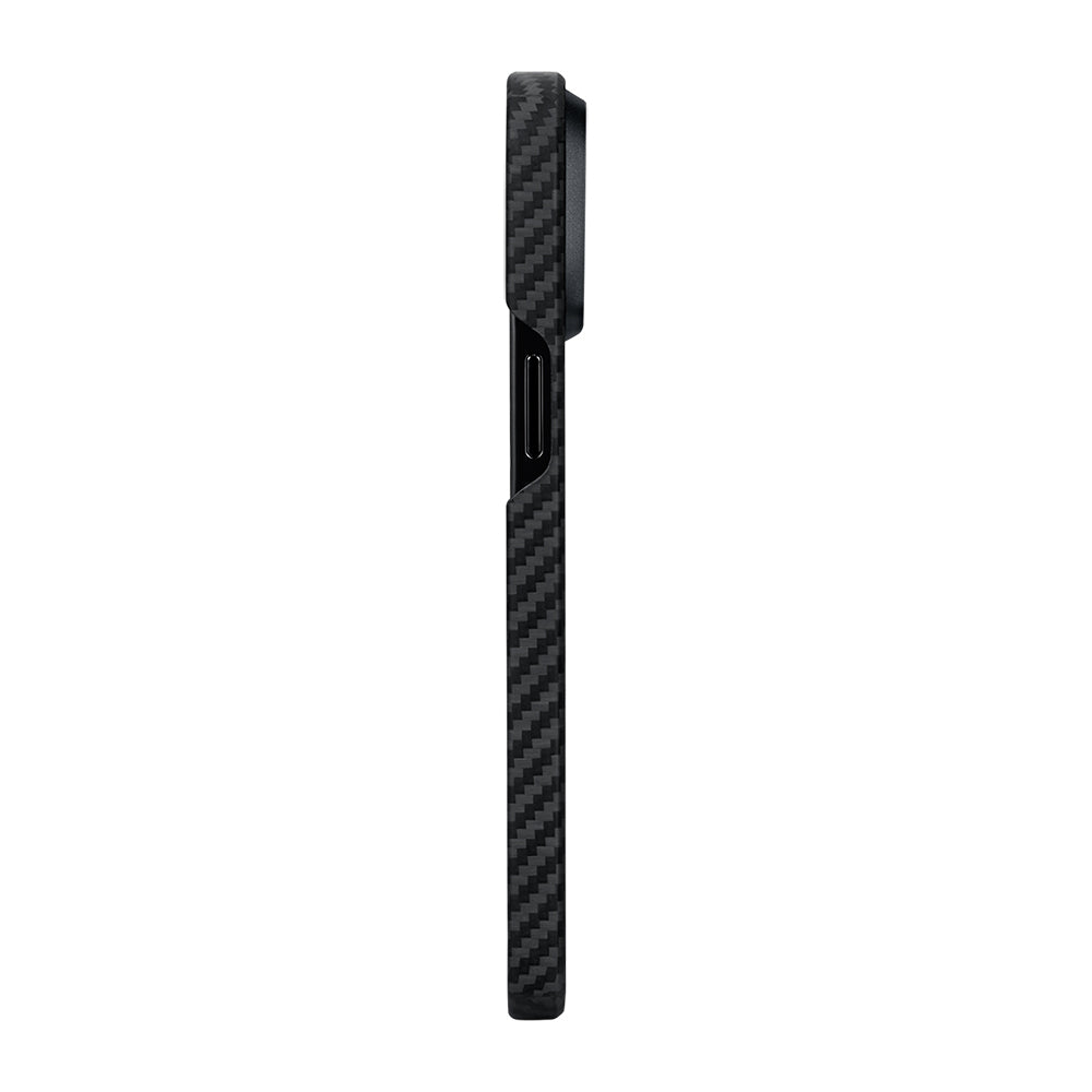 Tactile Woven 600D Classic Black-Grey Twill Serisi Kılıf - iPhone 15 Plus