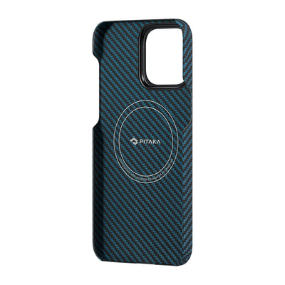 Ultra-Slim Classic Black-Blue Twill Serisi Kılıf - iPhone 15 Pro