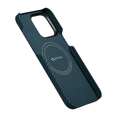 Ultra-Slim Classic Black-Blue Twill Serisi Kılıf - iPhone 15 Pro