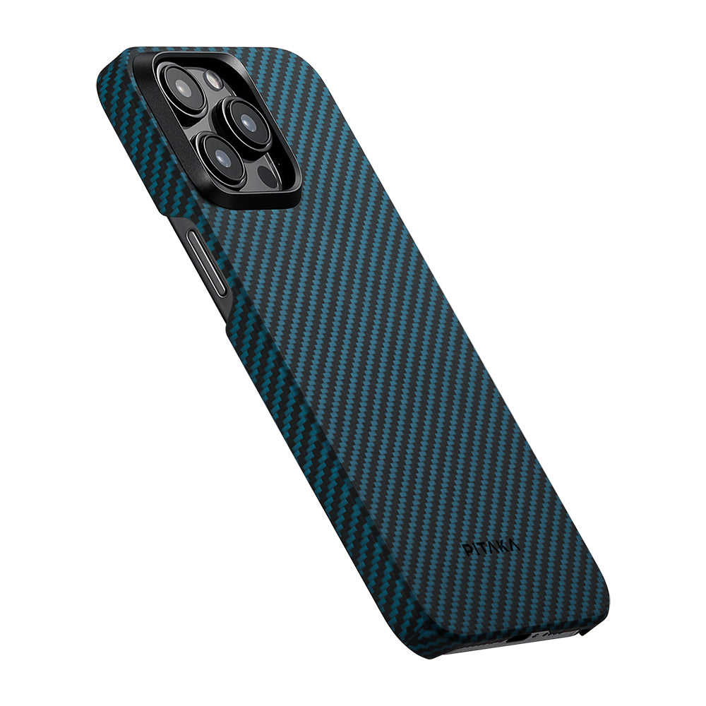 Ultra-Slim Classic Black-Blue Twill Serisi Kılıf - iPhone 15 Pro