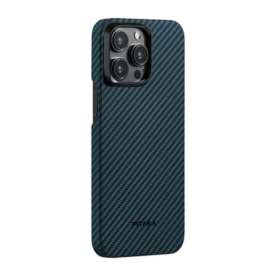 Ultra-Slim Classic Black-Blue Twill Serisi Kılıf - iPhone 15 Pro