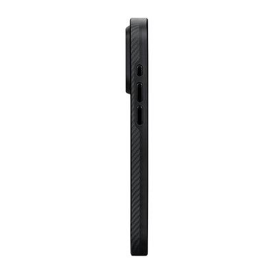 Military-Grade 600D Classic Black-Grey Twill Serisi Kılıf - iPhone 15 Pro