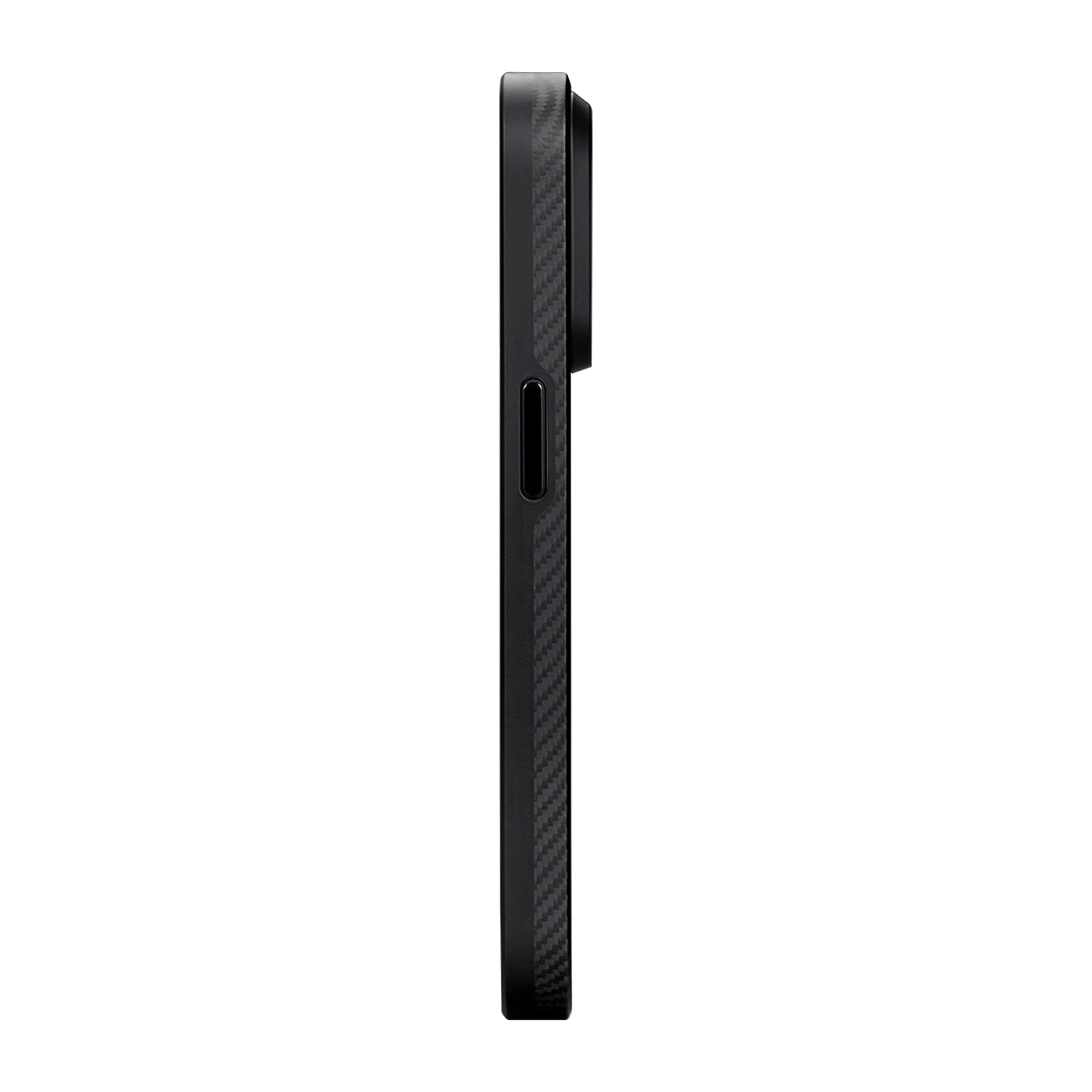 Military-Grade 600D Classic Black-Grey Twill Serisi Kılıf - iPhone 15 Pro