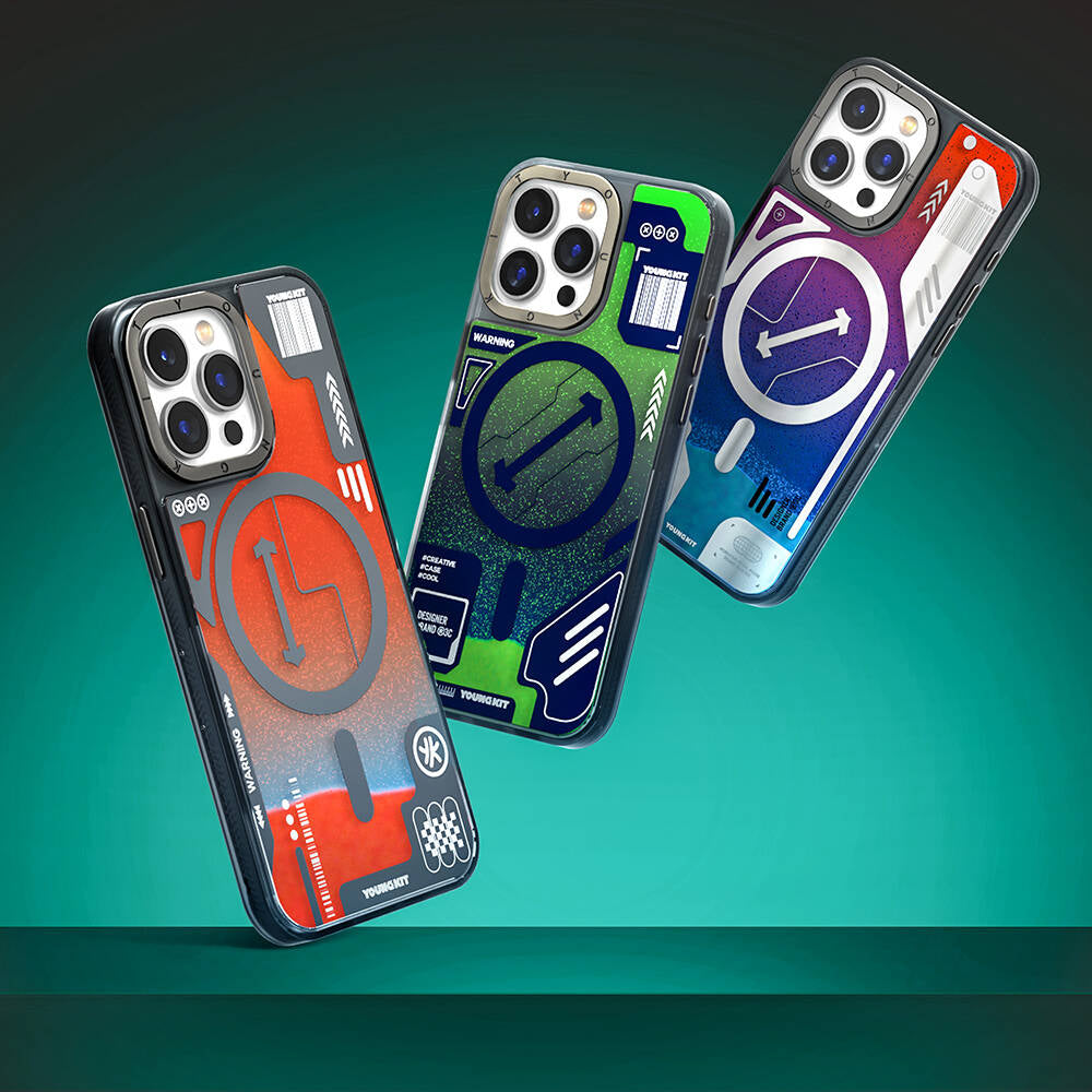 Galaxy Fantasy Serisi Neon Sıvılı Kılıf - iPhone 15 Pro