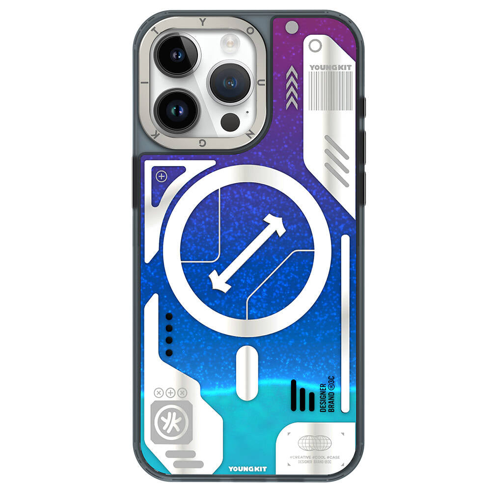 Galaxy Fantasy Serisi Neon Sıvılı Kılıf - iPhone 15 Pro