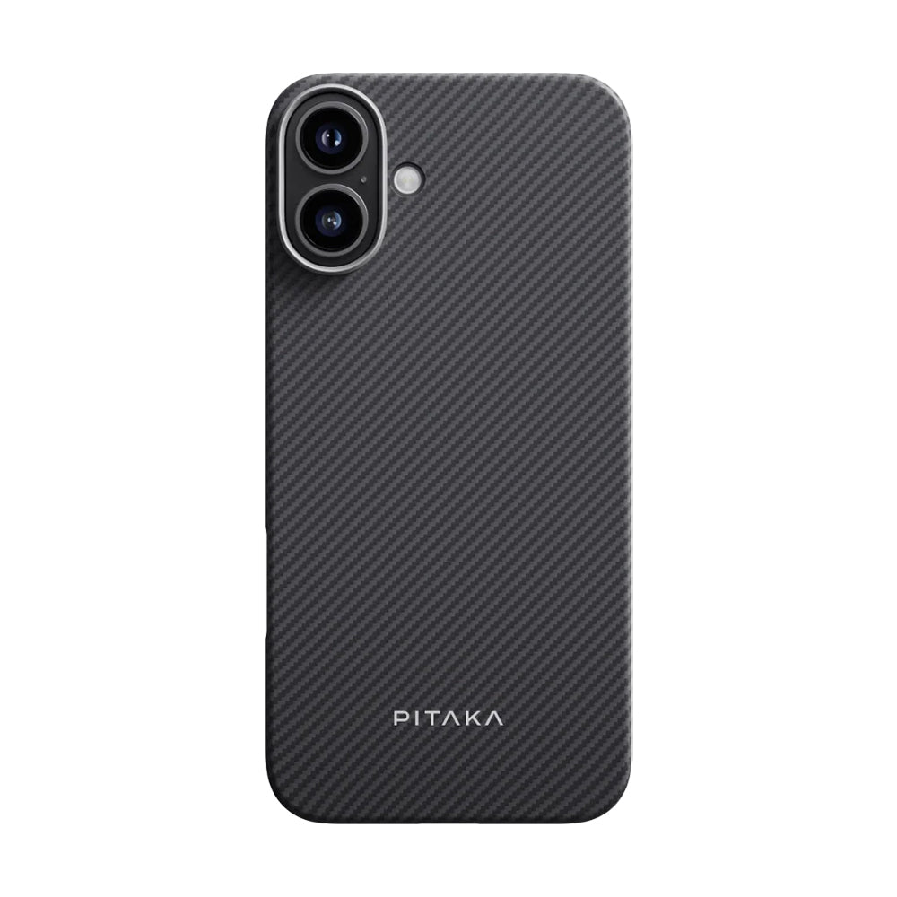 Tactile Woven 1500D Classic Black-Grey Twill Serisi Kılıf - iPhone 16 Plus