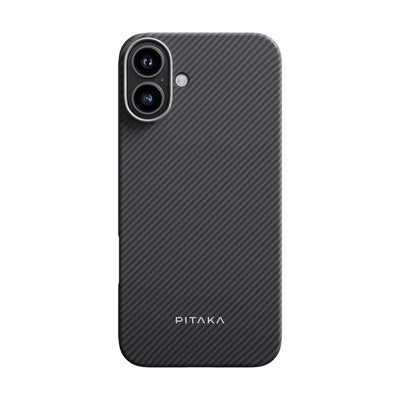 Tactile Woven 1500D Classic Black-Grey Twill Serisi Kılıf - iPhone 16 Plus